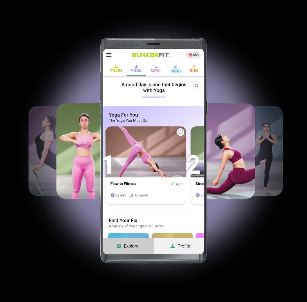 Bunkerfit App Yoga Phone